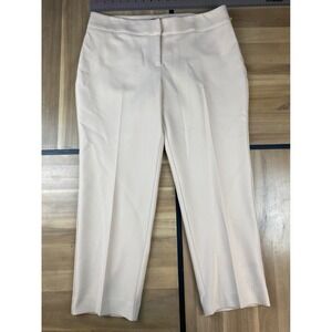 Iris Setlakwe Women's‎ Beige Cropped Straight Leg Dress Pants Size 14